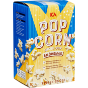 Micropopcorn Smörsmak 270g 3-p ICA.