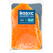 Lax kallrökt skivad 300g ICA Basic.