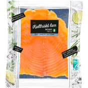 Lax Färsk Kallrökt 150g Miljömärkt ICA.