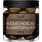 Mjölkchoklad med lakritspulver 140g Treatville.