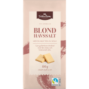 Choklad Blond Havssalt 100g ICA Selection.