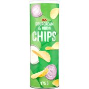 Chips Sourcream & Onion 175g ICA.