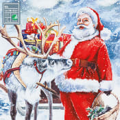 Servett 33cm Tomte 20-p ICA.
