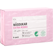 Näsdukar 6-p ICA Hjärtat.