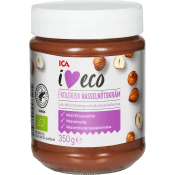 Hasselnötskräm Solrosolja 350g ICA I love eco.