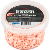 Räkor handskalade i lake 1,5 kg ICA.