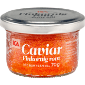 Caviar finkornig rom röd 70g ICA.