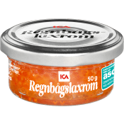 Regnbågslaxrom Miljömärkt 50g ICA.