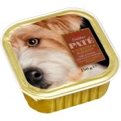 Hundmat kyckling & kalkon i paté 150g ICA.