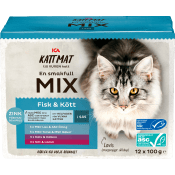 Kattmat Fisk & Kött i sås 12-p ICA.