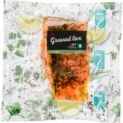Lax Färsk Gravad i bit 250g Miljömärkt ICA.