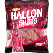 Godispåse Sura Hallonshots 80g Grahns.