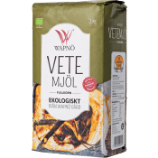 Vetemjöl Fullkorn Eko 2kg Wapnö.