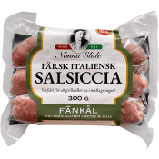 Färskkorv Salsiccia Fänkål 95% Kötthalt 300g Nonna Elide.