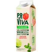 Fruktdryck Jordgubb Lime Mynta 1l Proviva.