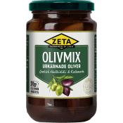 Olivmix Kalamata & halkidiki Urkärnade 370g Zeta.