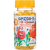 Omega 3 + D-Vitamin Tuggisar Barn 100-p BioSalma.