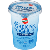 Yoghurt Grekisk 0% Laktosfri 400g Larsa Foods.