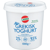 Grekisk Yoghurt 2% 1l Larsa Foods.