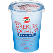 Yoghurt Grekisk Laktosfri 10% 400g Larsa Foods.
