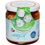 Yoghurtbollar Chili & ramslök 280g Nablus Mejeri.