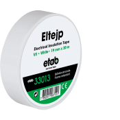 Eltejp vit 19mm x 20m.