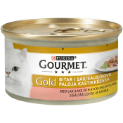Kattmat Lax & kyckling i sås 85g Gourmet.