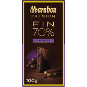 Chokladkaka Premium 70% kakao Saltlakrits 100g Marabou.