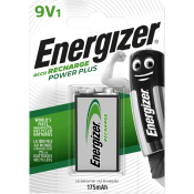 Batteri 9V Laddbart 1-p Energizer Power Plus.