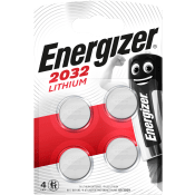 Batteri/knappcell litium 3V CR2032 4-p Energizer.