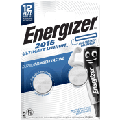 Knappcell C2016 Ultimate Lithium 2-pack Energizer.