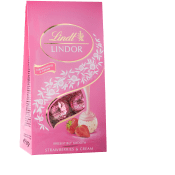 Chokladpralin LINDOR Strawberry & Cream 137g Lindt.