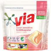 Tvättkapslar Color Sensitive Parfymfri 14-p Via.