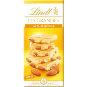 Chokladkaka LES GRANDES Vit Choklad Mandel 150g Lindt.