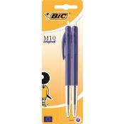 Kulspetspennor M10 clic Blå 2-p Bic.