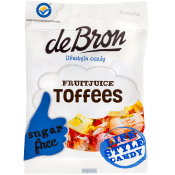 Fruitjuice Toffees Sockerfri 90g De Bron.
