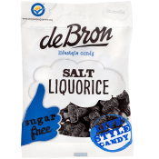Salt lakrits Sockerfri 100g De Bron.