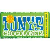 Chokladkaka Mörk Almond sea salt 180g Tony's Chocolonely.
