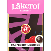 Halstabletter Raspberry Licorice Sockerfri 75g Läkerol.