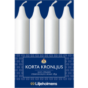 Kronljus Kort Vit 4-p Liljeholmens.
