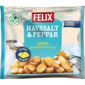 Potatishalvor havssalt & peppar 600g Felix.