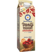 Vaniljyoghurt Jordgubb 2,5% 1000g Skånemejerier.