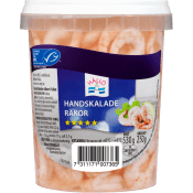 Räkor handskalade i lake 250g Hållö.