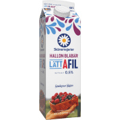 A-fil Lätt Hallon & blåbär 0,5% 1l Skånemejerier.