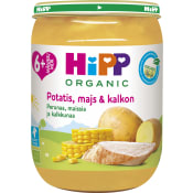Potatis majs & kalkon Från 6m Eko 190g Hipp.