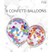 Ballong konfetti 4-p Happy Party.