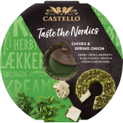 Färskost gräslök & vårlök 125g Castello.