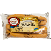 Varmkorv 58% Kötthalt 360g Rybergs Charkuteri.