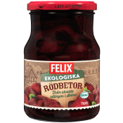 Skivade Rödbetor 710g KRAV Felix.