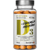 Vitamin D3 Gurkmeja Ingefära 120-p BioSalma.